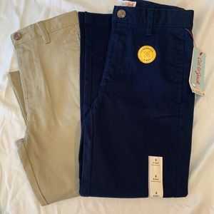 Cat & Jack Boys Khaki and Blue Slacks.